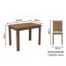 Conjunto Sala de Jantar Madesa Rute Mesa Tampo de Madeira com 4 Cadeiras - Rustic/Lírio Bege