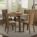 Conjunto Sala de Jantar Madesa Rute Mesa Tampo de Madeira com 4 Cadeiras - Rustic/Pérola