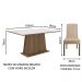 Conjunto Sala de Jantar Madesa Sabrina Mesa Tampo de Vidro com 4 Cadeiras - Rustic/Branco/Imperial