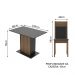 Conjunto Sala de Jantar Madesa Sheila Mesa Tampo de Madeira com 4 Cadeiras - Rustic/Preto