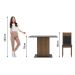 Conjunto Sala de Jantar Madesa Sheila Mesa Tampo de Madeira com 4 Cadeiras - Rustic/Preto