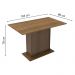 Conjunto Sala de Jantar Madesa Talita Mesa Tampo de Madeira com 4 Cadeiras - Rustic/Crema/Pérola