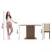 Conjunto Sala de Jantar Madesa Talita Mesa Tampo de Madeira com 4 Cadeiras - Rustic/Crema/Pérola