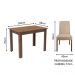Conjunto Sala de Jantar Madesa Vic Mesa Tampo de Madeira com 2 Cadeiras - Rustic/Imperial