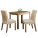 Conjunto Sala de Jantar Madesa Vivi Mesa Tampo de Madeira com 2 Cadeiras - Rustic/Imperial