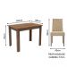 Conjunto Sala de Jantar Madesa Vivi Mesa Tampo de Madeira com 2 Cadeiras - Rustic/Imperial