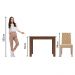 Conjunto Sala de Jantar Madesa Vivi Mesa Tampo de Madeira com 2 Cadeiras - Rustic/Imperial
