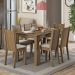 Conjunto Sala de Jantar Maris Madesa Mesa Tampo de Madeira com 6 Cadeiras - Rustic/Pérola