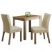 Conjunto Sala de Jantar Mesa Tampo de Madeira 2 Cadeiras Rustic/Imperial Lídia Madesa