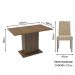 Conjunto Sala de Jantar Mesa Tampo de Madeira 2 Cadeiras Rustic/Imperial Tainá Madesa