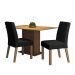 Conjunto Sala de Jantar Mesa Tampo de Madeira 2 Cadeiras Rustic/Oxford Manu Madesa