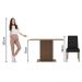 Conjunto Sala de Jantar Mesa Tampo de Madeira 2 Cadeiras Rustic/Oxford Manu Madesa