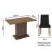 Conjunto Sala de Jantar Mesa Tampo de Madeira 2 Cadeiras Rustic/Oxford Tainá Madesa