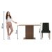 Conjunto Sala de Jantar Mesa Tampo de Madeira 2 Cadeiras Rustic/Oxford Tainá Madesa