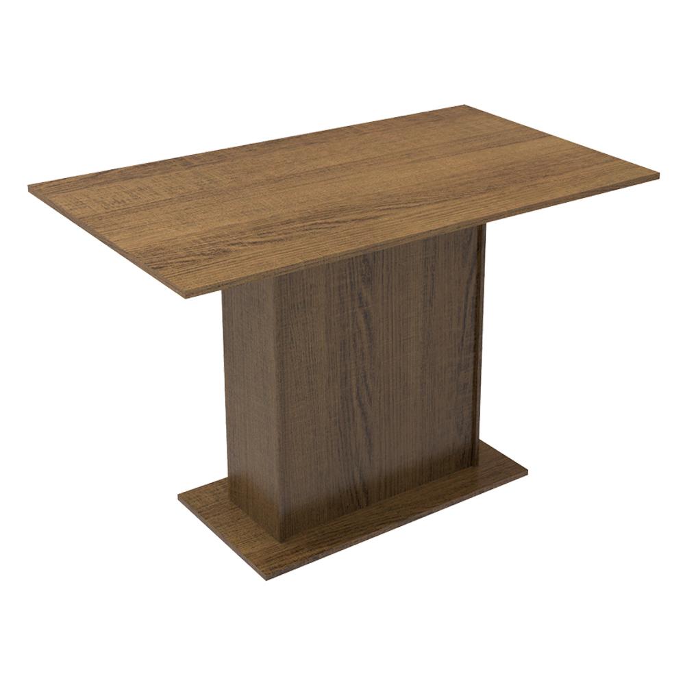 Conjunto Sala de Jantar Mesa Tampo de Madeira 2 Cadeiras Rustic/Silver Tainá Madesa