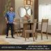 Conjunto Sala de Jantar Mesa Tampo de Madeira 4 Cadeiras Rustic/Bege Angel Madesa