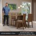 Conjunto Sala de Jantar Mesa Tampo de Madeira 4 Cadeiras Rustic/Bege Marilyn Madesa