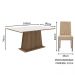 Conjunto Sala de Jantar Mesa Tampo de Madeira 4 Cadeiras Rustic/Branco/Imperial Ashley Madesa