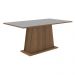 Conjunto Sala de Jantar Mesa Tampo de Madeira 4 Cadeiras Rustic/Cinza/Imperial Ashley Madesa