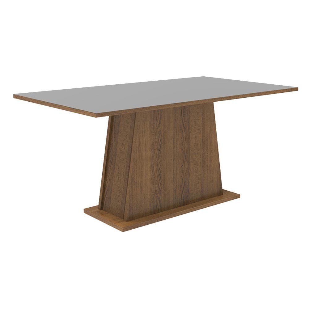 Conjunto Sala de Jantar Mesa Tampo de Madeira 4 Cadeiras Rustic/Cinza/Imperial Ashley Madesa