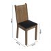 Conjunto Sala de Jantar Mesa Tampo de Madeira 4 Cadeiras Rustic/Cinza/Preto Samara Madesa