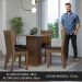 Conjunto Sala de Jantar Mesa Tampo de Madeira 4 Cadeiras Rustic/Cinza/Preto Samara Madesa