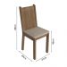 Conjunto Sala de Jantar Mesa Tampo de Madeira 4 Cadeiras Rustic/Cinza/Sintético Bege Samara Madesa