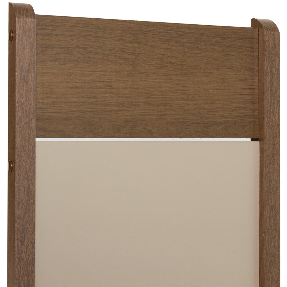 Conjunto Sala de Jantar Mesa Tampo de Madeira 4 Cadeiras Rustic/Crema/Bege Angel Madesa