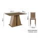Conjunto Sala de Jantar Mesa Tampo de Madeira 4 Cadeiras Rustic/Crema/Bege Marilyn Madesa