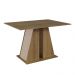 Conjunto Sala de Jantar Mesa Tampo de Madeira 4 Cadeiras Rustic/Crema/Bege Marilyn Madesa