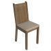 Conjunto Sala de Jantar Mesa Tampo de Madeira 4 Cadeiras Rustic/Crema/Bege Marilyn Madesa