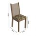 Conjunto Sala de Jantar Mesa Tampo de Madeira 4 Cadeiras Rustic/Crema/Bege Marrom Sophie Madesa