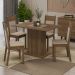 Conjunto Sala de Jantar Mesa Tampo de Madeira 4 Cadeiras Rustic/Crema/Bege Sheila Madesa