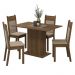 Conjunto Sala de Jantar Mesa Tampo de Madeira 4 Cadeiras Rustic/Crema/Bege Sheila Madesa