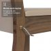 Conjunto Sala de Jantar Mesa Tampo de Madeira 4 Cadeiras Rustic/Crema/Bege Sheila Madesa
