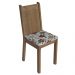 Conjunto Sala de Jantar Mesa Tampo de Madeira 4 Cadeiras Rustic/Crema/Hibiscos Marilyn Madesa