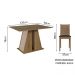 Conjunto Sala de Jantar Mesa Tampo de Madeira 4 Cadeiras Rustic/Crema/Preto Marilyn Madesa