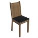 Conjunto Sala de Jantar Mesa Tampo de Madeira 4 Cadeiras Rustic/Crema/Preto Marilyn Madesa