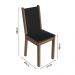 Conjunto Sala de Jantar Mesa Tampo de Madeira 4 Cadeiras Rustic/Crema/Preto Sophie Madesa