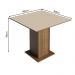 Conjunto Sala de Jantar Mesa Tampo de Madeira 4 Cadeiras Rustic/Crema/Sintético Bege Samara Madesa