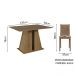 Conjunto Sala de Jantar Mesa Tampo de Madeira 4 Cadeiras Rustic/Hibiscos Marilyn Madesa