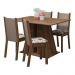 Conjunto Sala de Jantar Mesa Tampo de Madeira 4 Cadeiras Rustic/Hibiscos Sophie Madesa