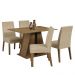 Conjunto Sala de Jantar Mesa Tampo de Madeira 4 Cadeiras Rustic/Imperial Agnes Madesa