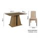 Conjunto Sala de Jantar Mesa Tampo de Madeira 4 Cadeiras Rustic/Imperial Agnes Madesa