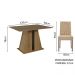 Conjunto Sala de Jantar Mesa Tampo de Madeira 4 Cadeiras Rustic/Imperial Gisele Madesa
