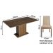Conjunto Sala de Jantar Mesa Tampo de Madeira 4 Cadeiras Rustic/Imperial Keila Madesa