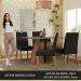 Conjunto Sala de Jantar Mesa Tampo de Madeira 4 Cadeiras Rustic/Oxford Agnes Madesa