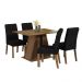 Conjunto Sala de Jantar Mesa Tampo de Madeira 4 Cadeiras Rustic/Oxford Gisele Madesa
