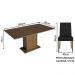 Conjunto Sala de Jantar Mesa Tampo de Madeira 4 Cadeiras Rustic/Oxford Keila Madesa