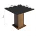 Conjunto Sala de Jantar Mesa Tampo de Madeira 4 Cadeiras Rustic/Preto Claire Madesa
